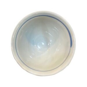 千代紙藍白紋樣飯碗