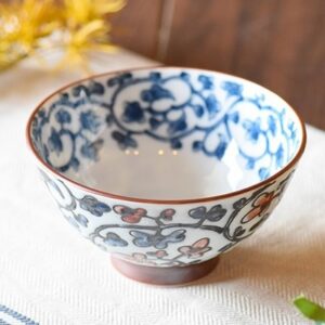 日本製唐草中平茶碗