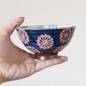 日本製梅丸紋中平茶碗