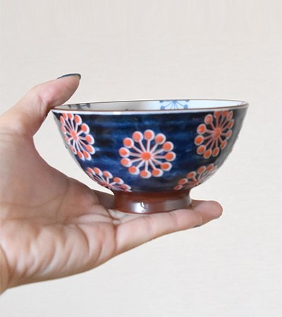 日本製梅丸紋中平茶碗