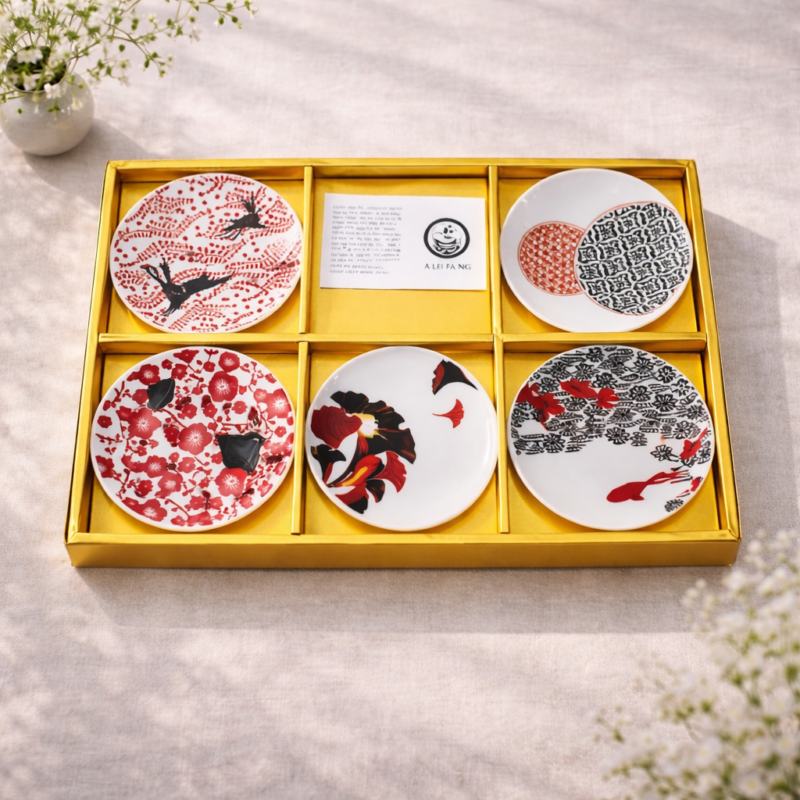 美濃燒｜朱金豆碟5入組