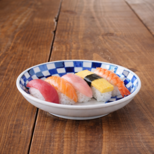 美濃燒｜市松格紋 4吋圓盤