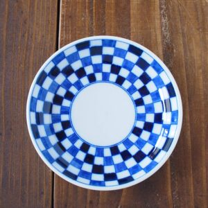 美濃燒｜市松格紋 4吋圓盤