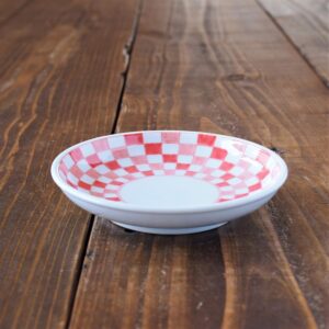 美濃燒｜市松格紋 4吋圓盤