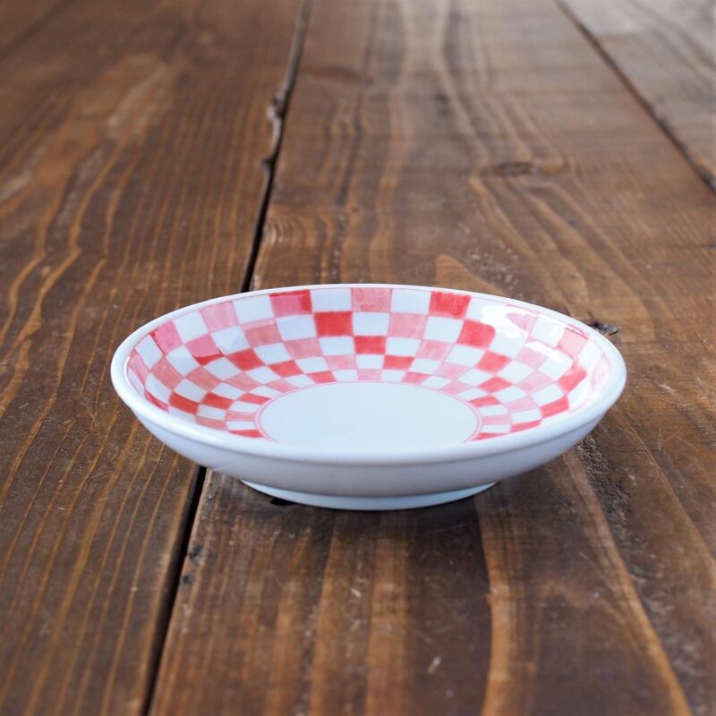 美濃燒｜市松格紋 4吋圓盤