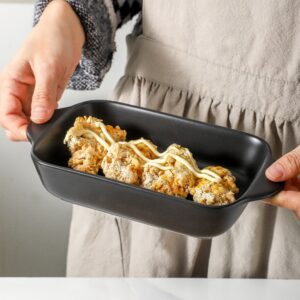 進口長方烤盤亞光黑