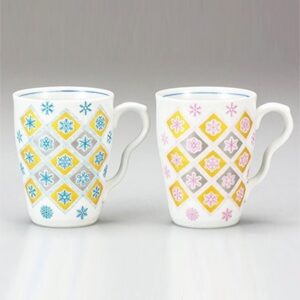 九谷燒 ｜雪小紋馬克對杯組