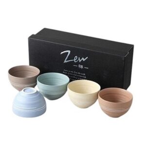 美濃燒 ｜啞光五色茶碗組