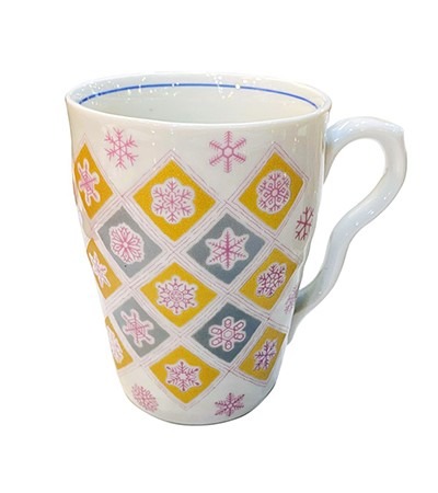 九谷燒 ｜雪小紋馬克對杯組