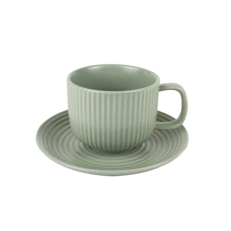 韓式條絨咖啡杯盤組