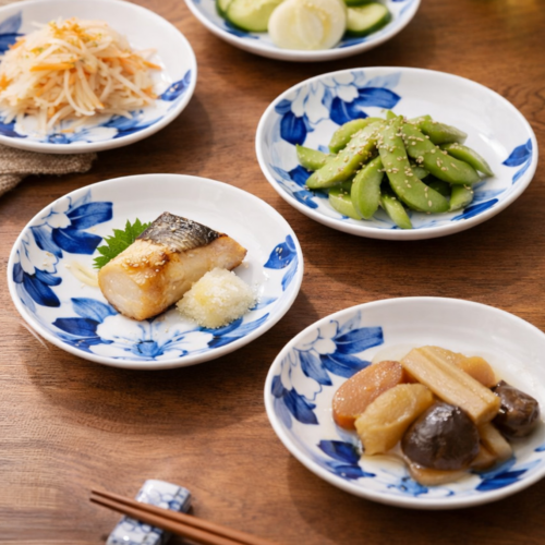 九谷燒｜梁付山茶五入小盤組