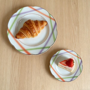 有田燒｜花山金邊彩虹盤