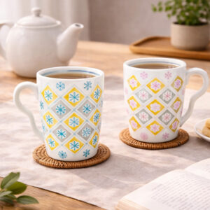 九谷燒 ｜雪小紋馬克對杯組