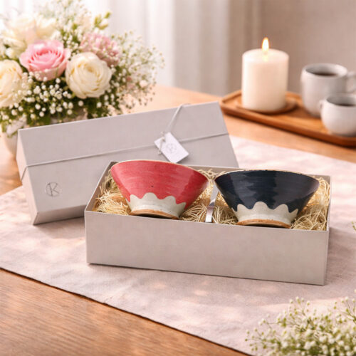 美濃燒｜K-ai 富士山夫婦茶碗組