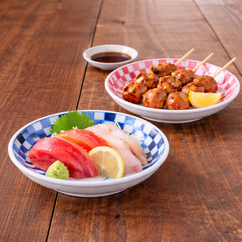 美濃燒｜市松格紋 4吋圓盤