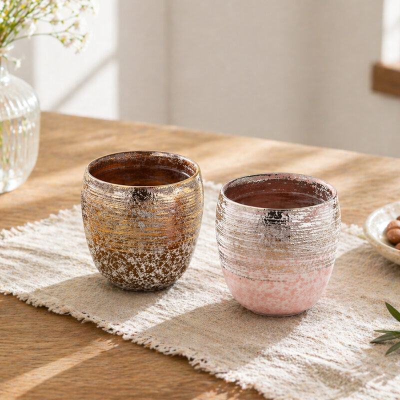 有田燒｜雅刷毛金銀燒酒杯組