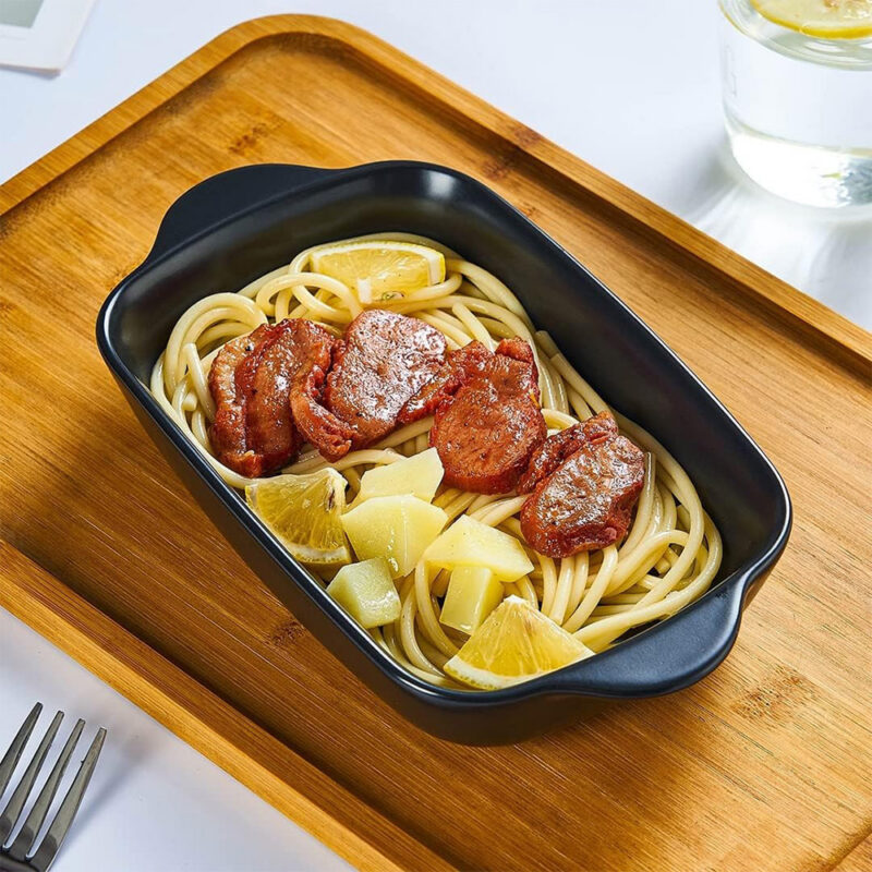 進口長方烤盤亞光黑