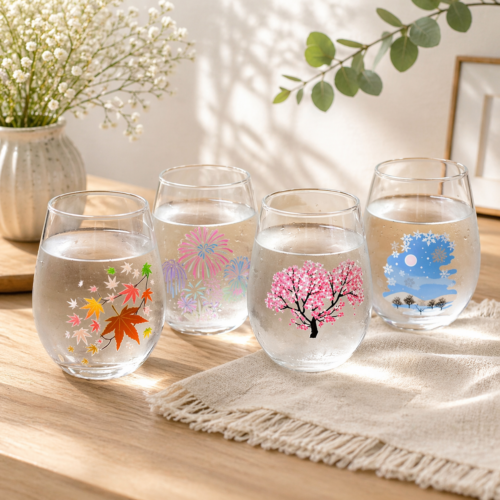 美濃燒｜冷感變色四季玻璃杯組