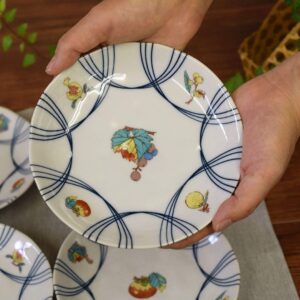 九谷燒｜果實文盤五入組