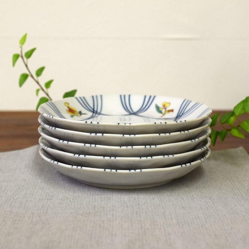 九谷燒｜果實文盤五入組