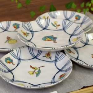 九谷燒｜果實文盤五入組