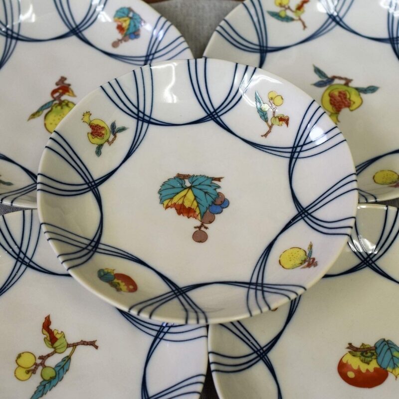 九谷燒｜果實文盤五入組