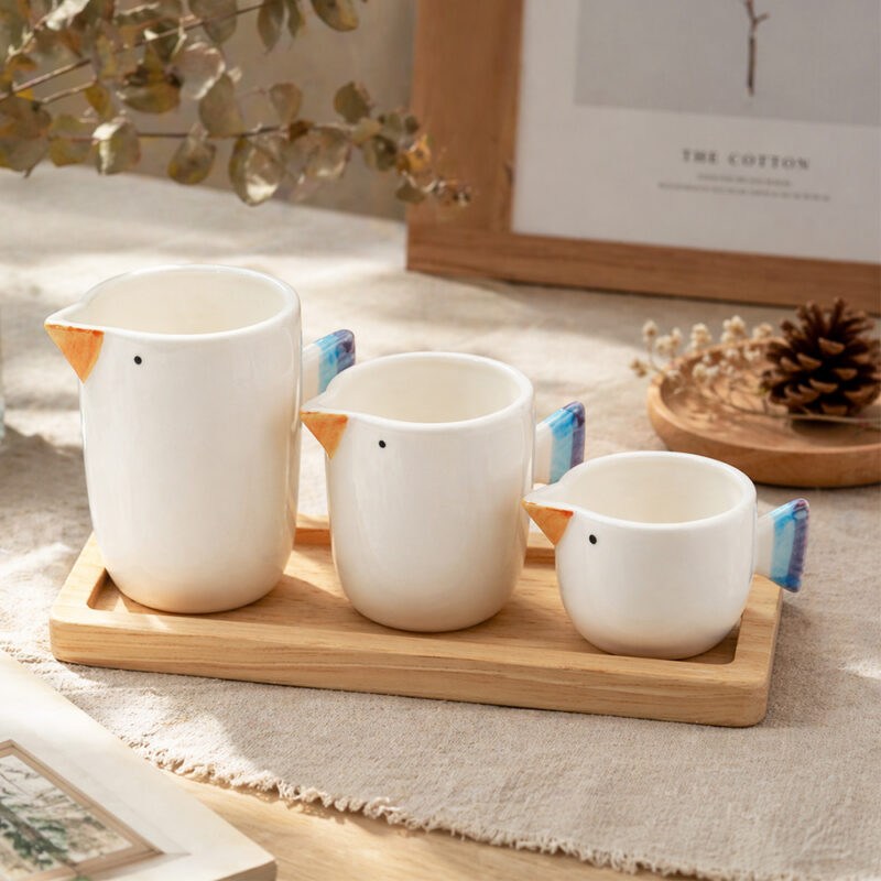 波佐見燒 小鳥奶盅組 三入組