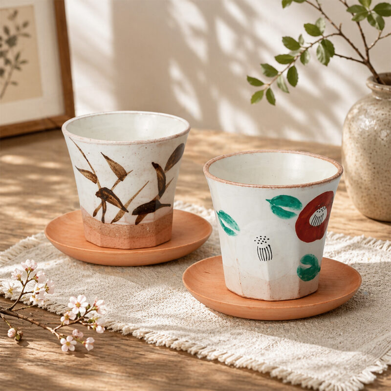 美濃燒｜魯山人写しの器手繪茶組